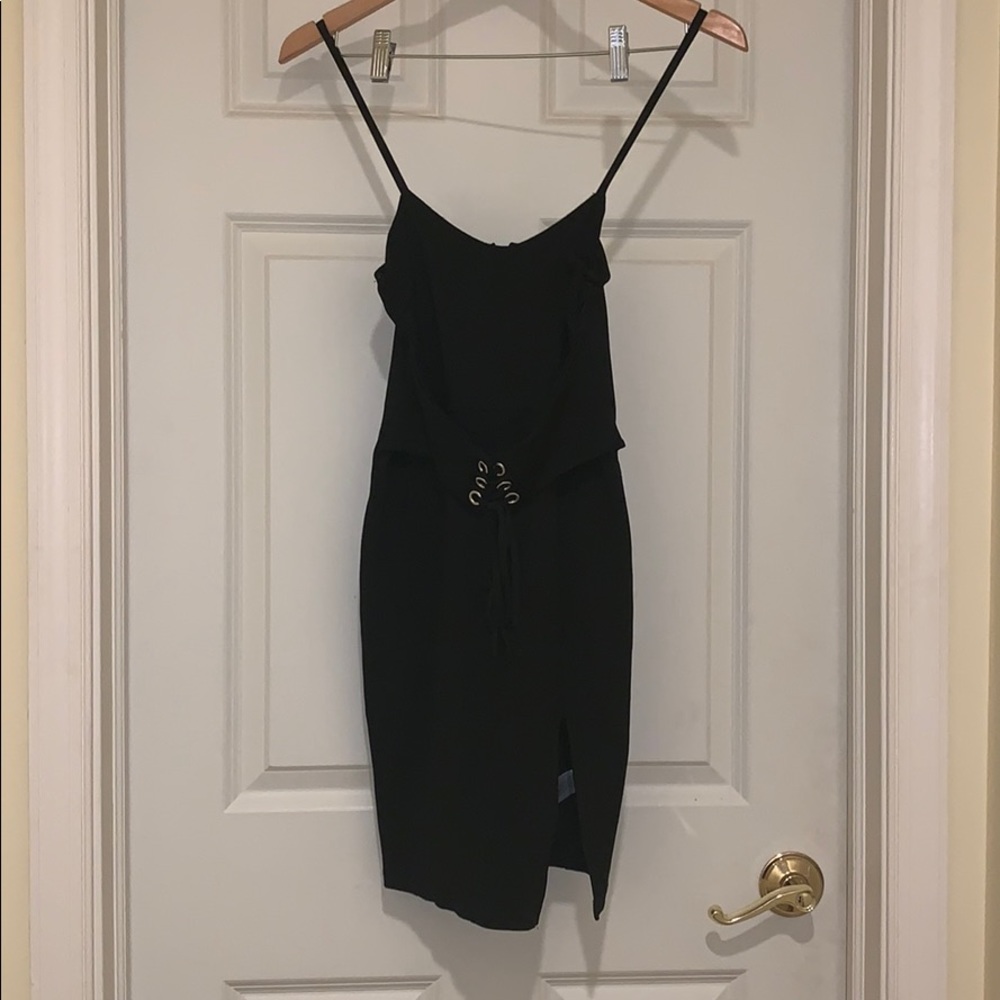 Black mini dress